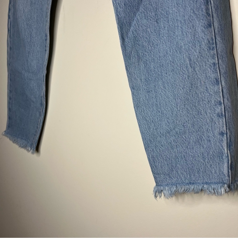 LEVI’s Premium Wedgie Icon Fit Collateral Damage Distressed Raw Hem Jeans - Picture 8 of 14